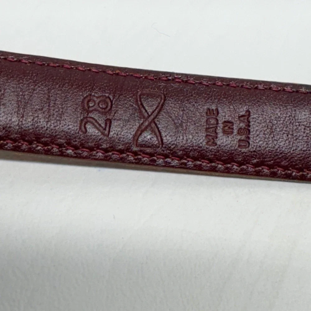 Trafalgar Leather Belt Women 28 Tan Vintage Duck Buckle Preppy Equestrian Hunter